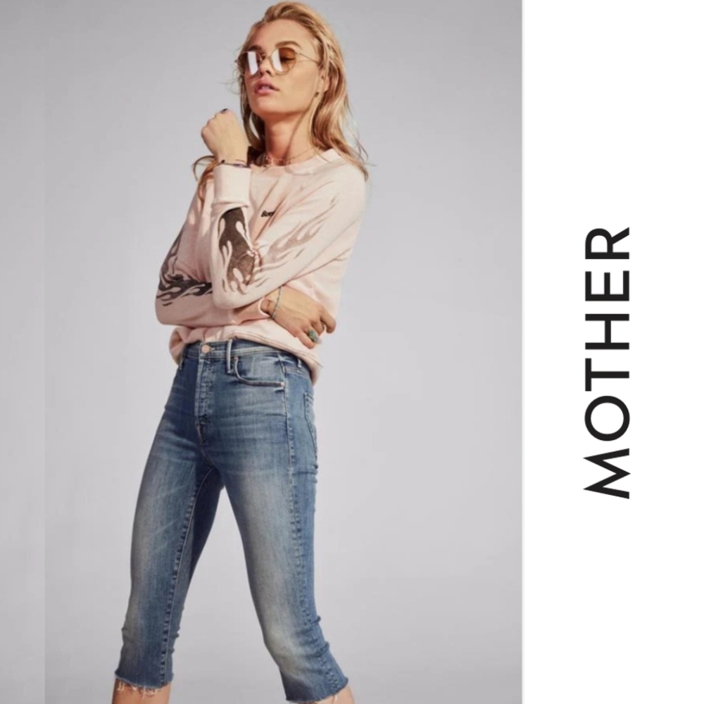 🆕 Mother Skinny Jeans The Stunner Knicker Style. NWOT - Picture 12 of 14